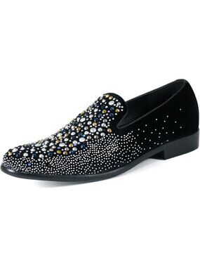 Amali Men's Multi Geno Velvet Tuxedo Loafers Slip On Formal Wedding Dress Shoes
